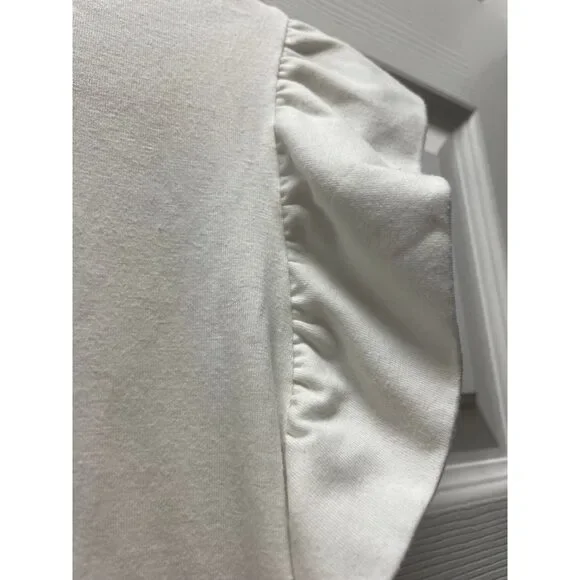 White Ruffle Sleeve Tee - Picture 4 of 4
